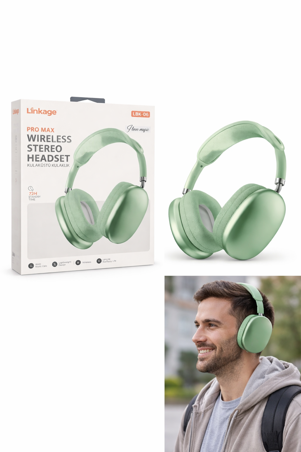 LGreen Linkage Pro Max wireless Bluetooth headphones